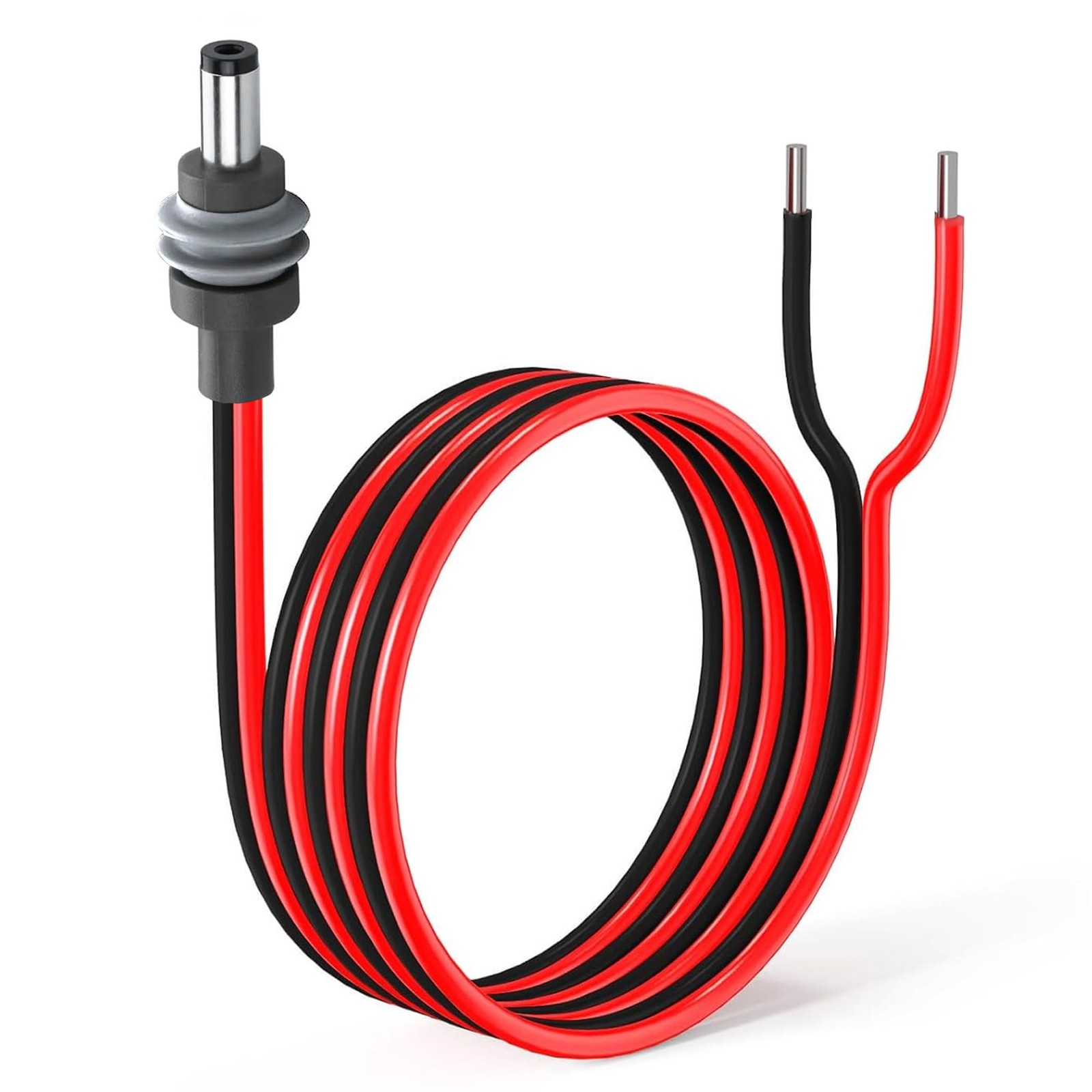 3.2Ft IP65 Waterproof DC 5.5mm x 2.1mm Male to Bare Wire Cord