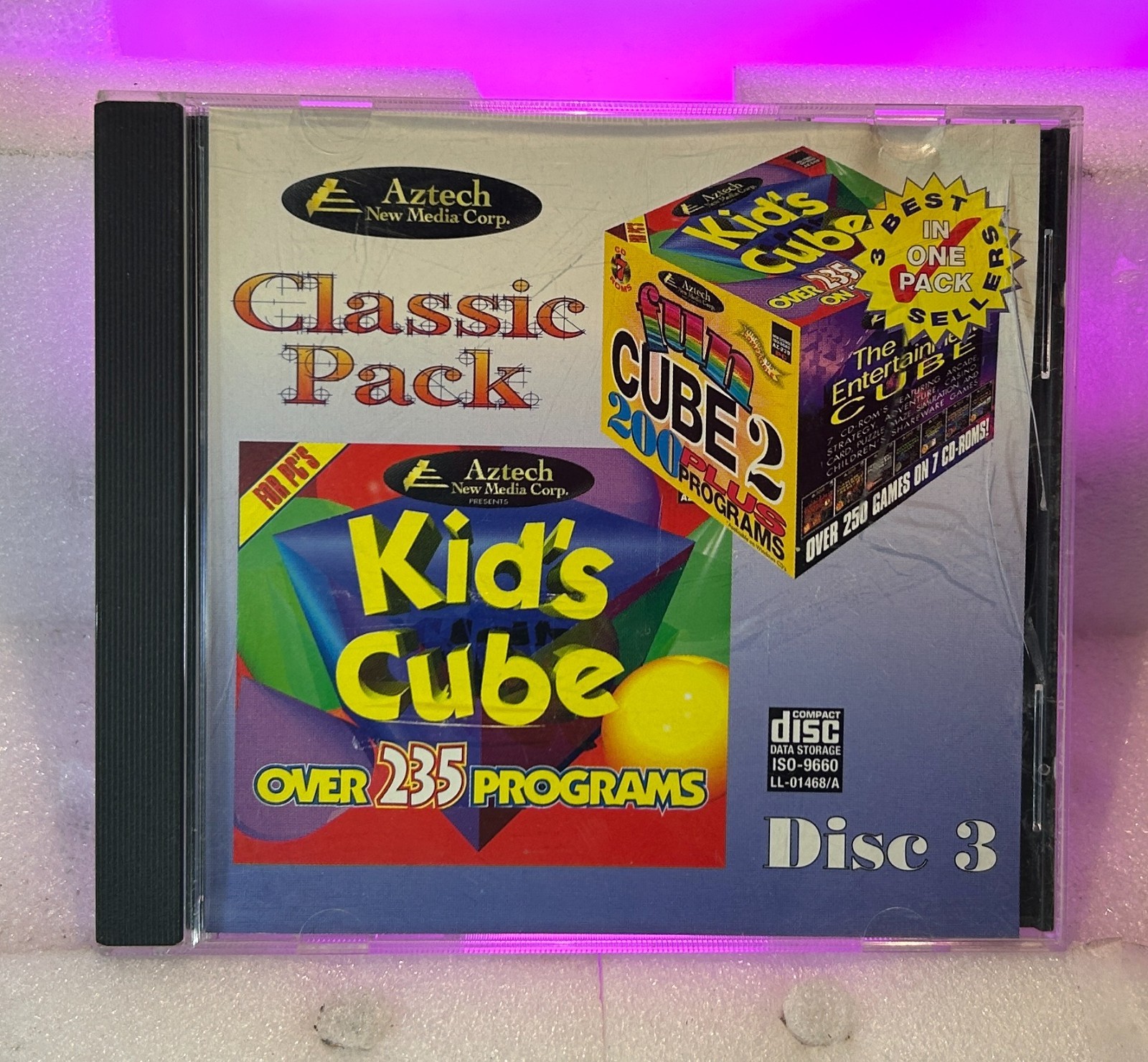 Classic Pack Disc 3 Kid's Cube (CD-ROM) W/ Case, Tested