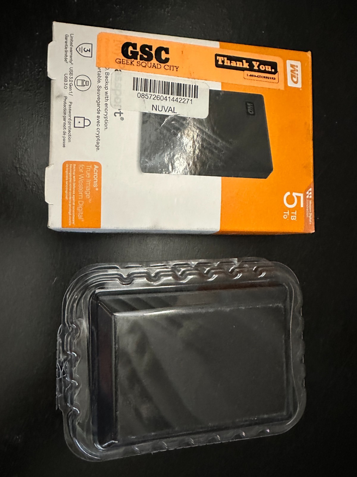 Western Digital WD Portable My Passport 5TB Hard Drive HDD