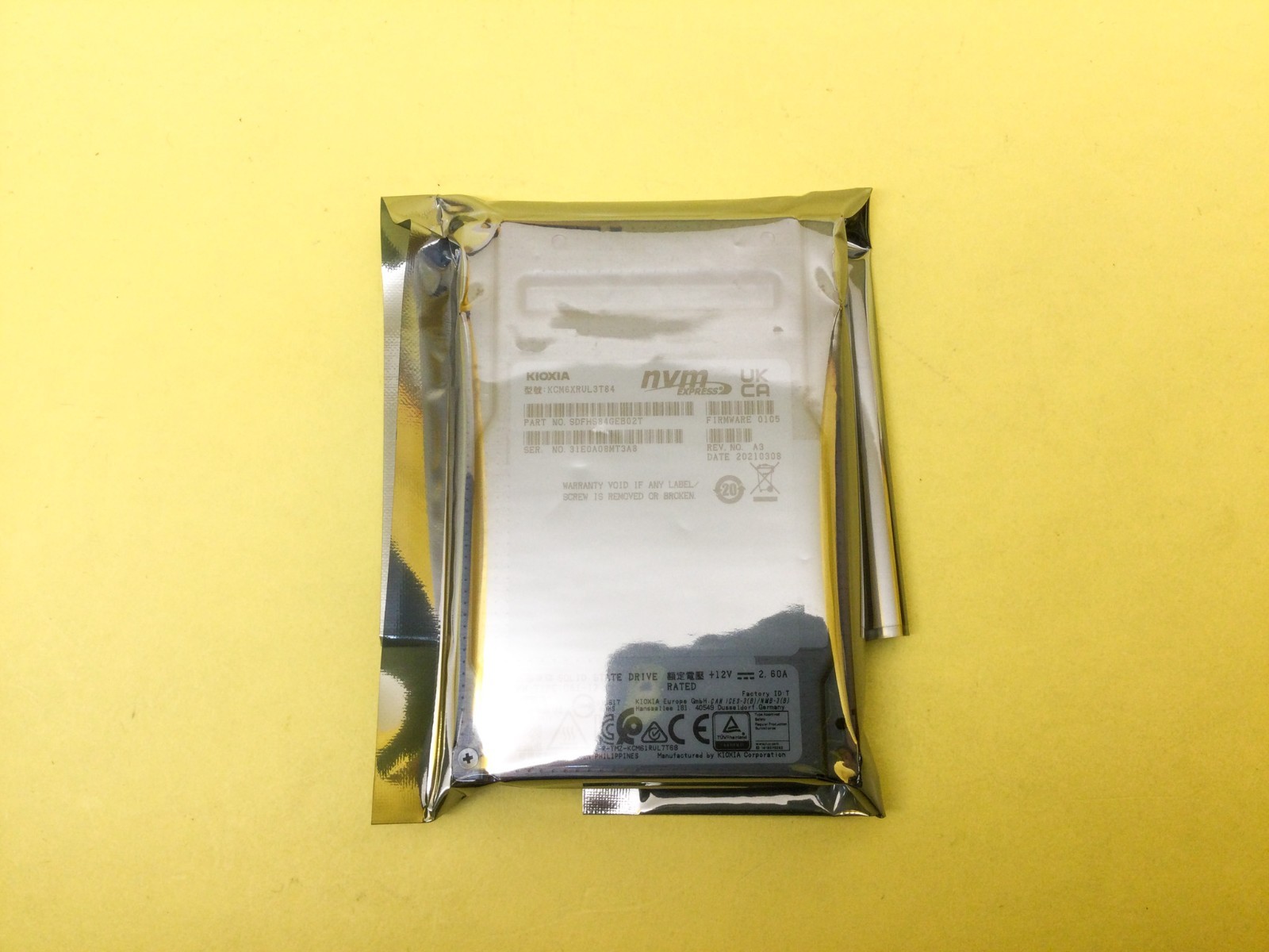 KIOXIA CM6-R 3.84TB NVMe PCIe 4.0 x4 U.3 2.5in SSD KCM6XRUL3T84 New