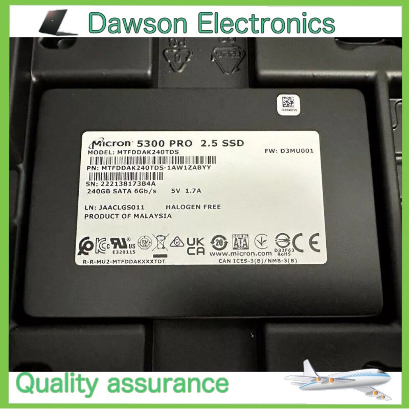 New Micron 5300 PRO 240GB 2.5" SSD SATA III MTFDDAK240TDS-1AW1ZABYY