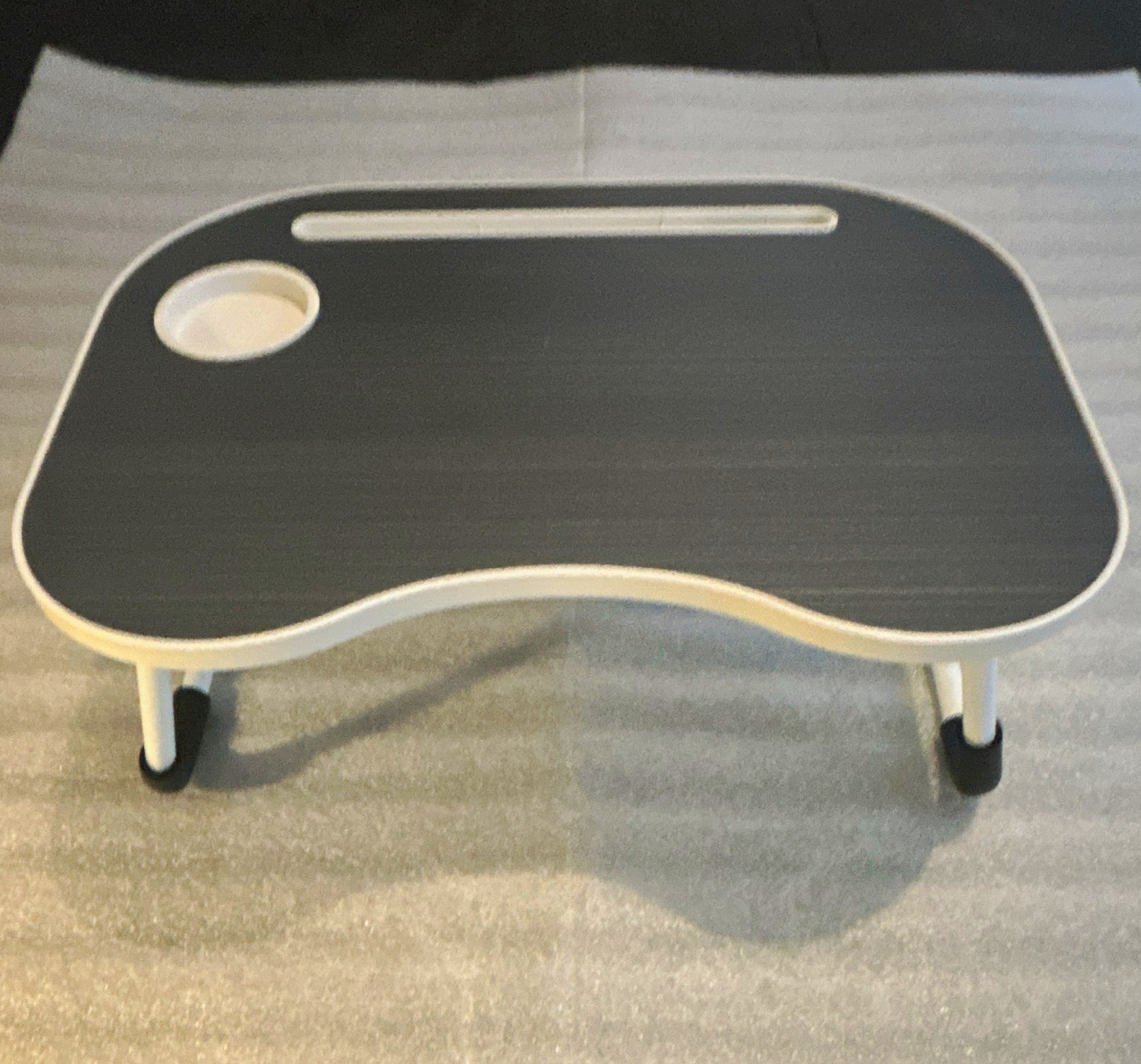 Foldable Adjustable Lap Desk Stand w/ Cup Holder