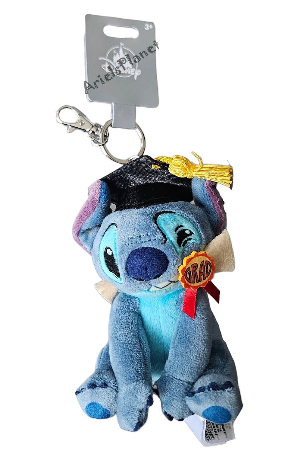 2026 Disney Parks Lilo & Stitch Graduation Mini Plush Keychain Bag Charm