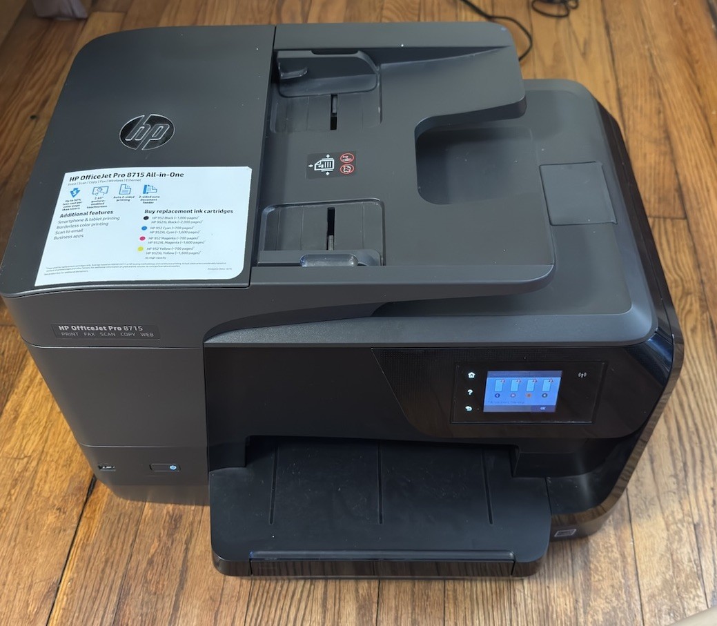 HP OfficeJet Pro 8715 All-in-one Printer - Just Needs Ink