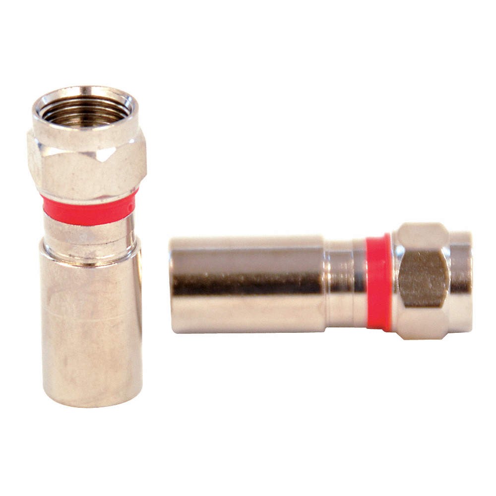DOLPHIN COMPONENTS CORP DC-CF6PLENQ Cable Coupler,F-Type/Male,RG6 Coax,PK10 12H9
