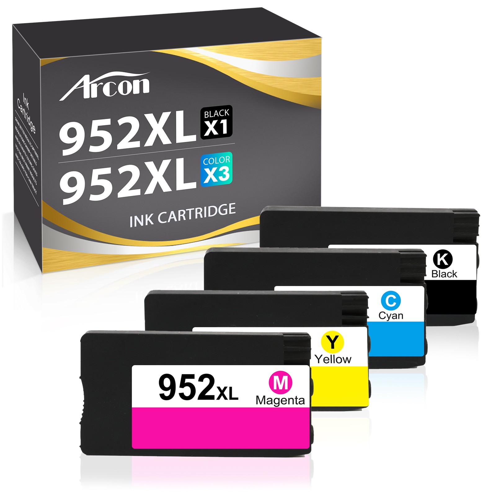 4PK Pack High Yield Ink Cartridge for HP 952XL Officejet Pro 8210 8720 8730