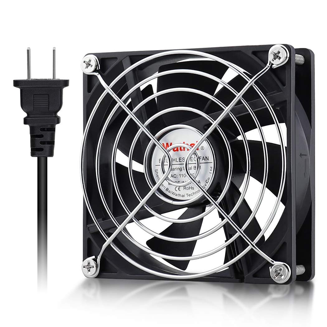 92X25mm Electronic Component Fan 54.8 Cfm Dual Ball Bearings 90V To 270V