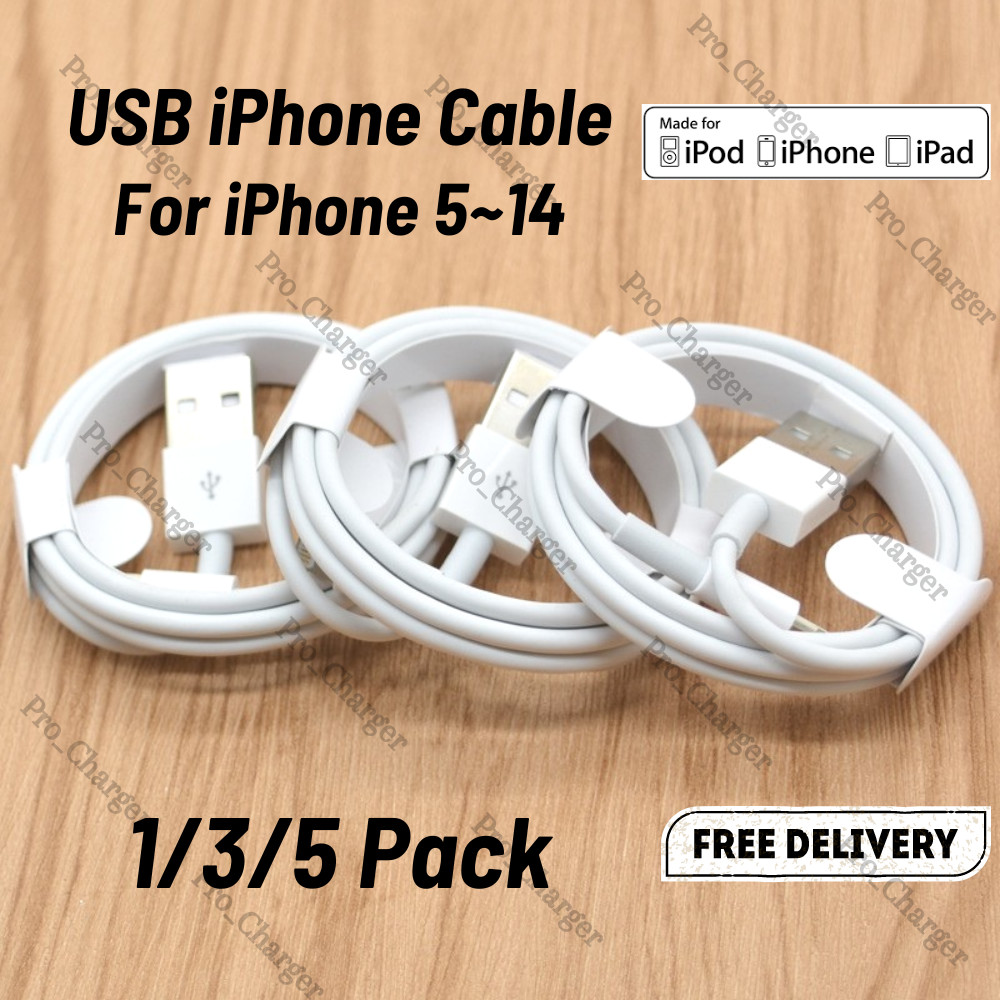 Wholesale Bulk Lot USB Cable 3Ft 6Ft For Apple iPhone 14/13/12/11/8 Charger Cord