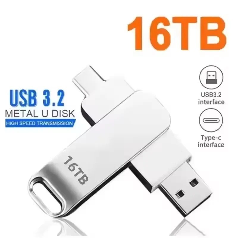 USB 3.2 Dual Type-C & USB Flash Drive Metal High Speed Memory Stick 1TB 2TB