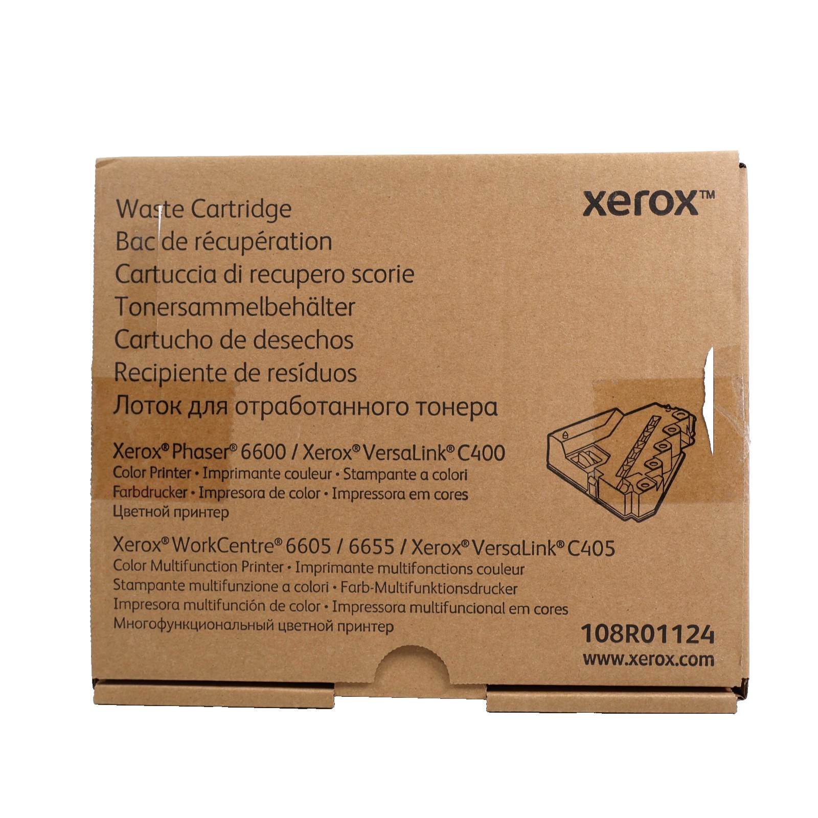 Xerox 108R01124 Waste Cartridge for PH6600/WC6605 NEW OPEN BOX