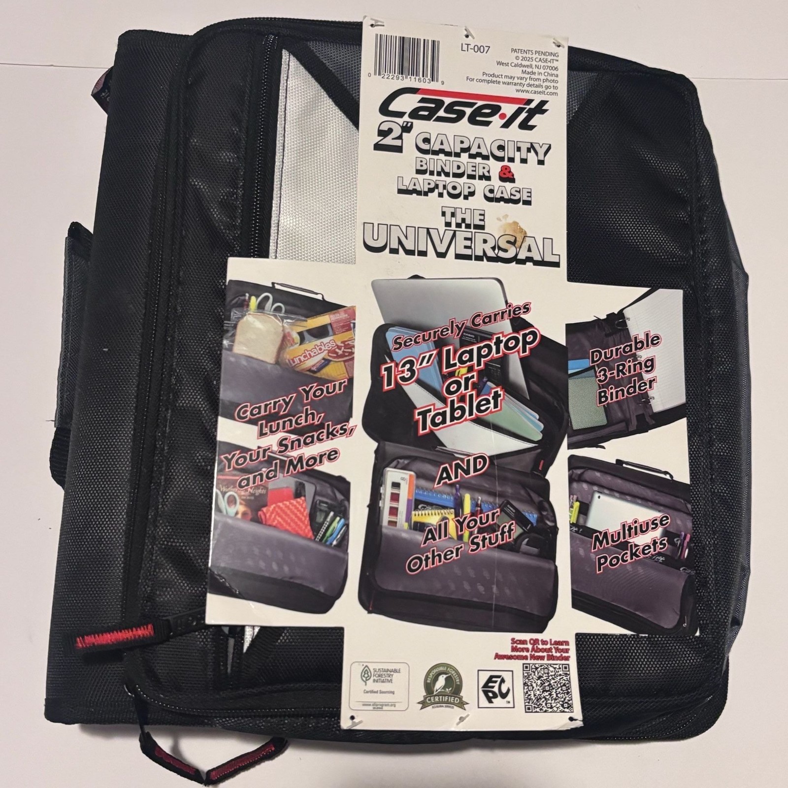 Case-it The Universal 2-Inch Capacity Binder and Laptop Case