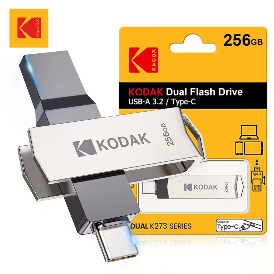  Kodak K273 Double Nip USB Flash Drive USB3.2 Type-c 32GB 64GB 128GB 256GB High 
