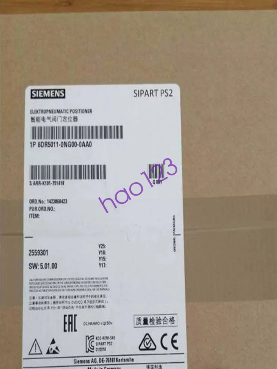New Sealed Siemens Valve Positioner 6DR5011-0NG00-0AA0 DHL/FedEx