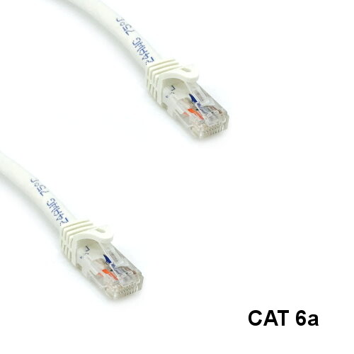 Kentek White 100ft Cat6A UTP Ethernet Cable 24AWG RJ45 T-568B Patch Panel Router