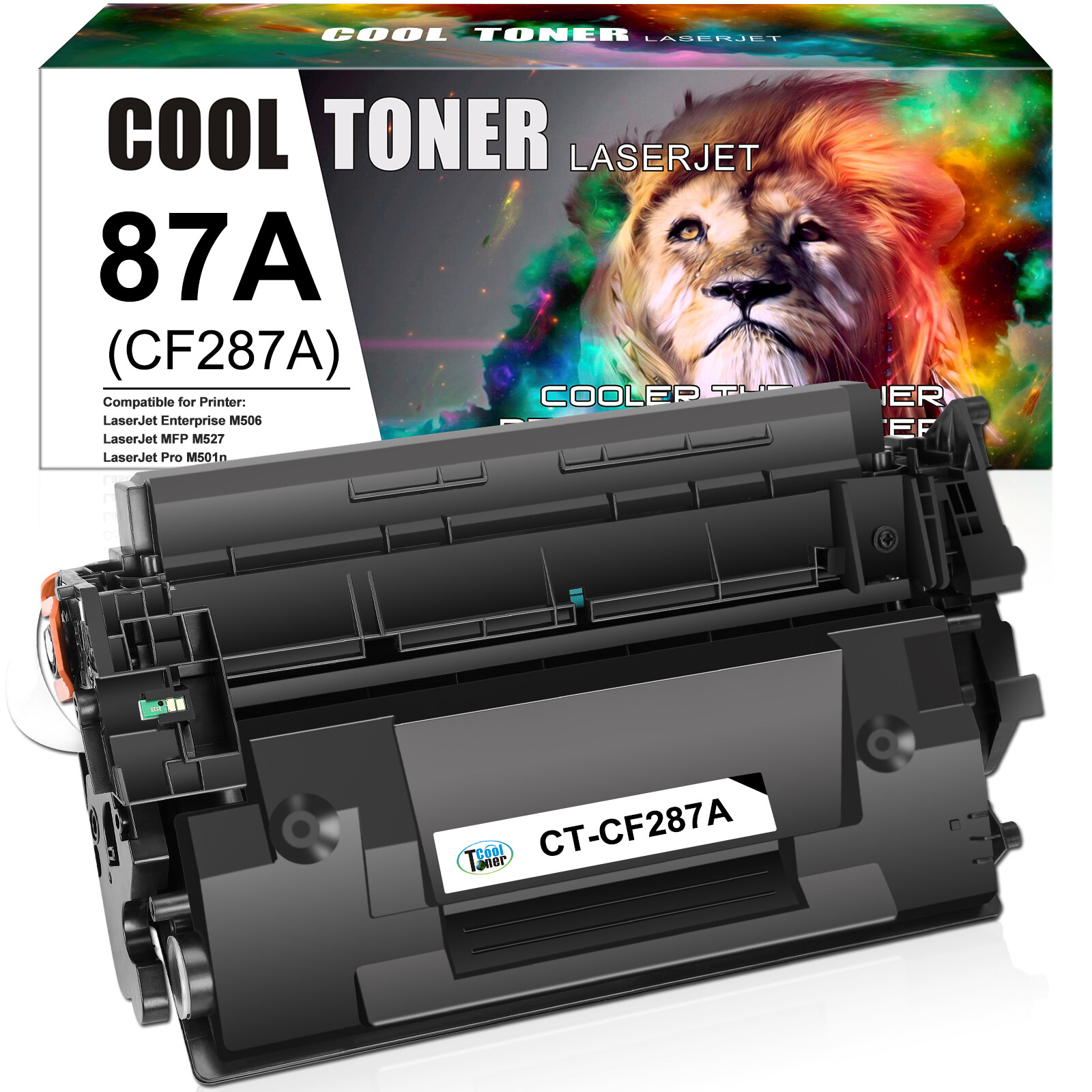 1PK Black CF287A Toner Compatible for HP 87A Laserjet Enterprise M506 MFP M527