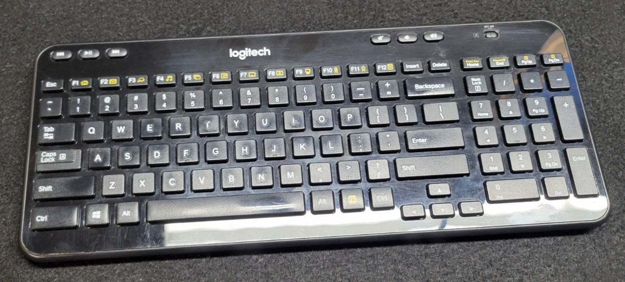 Logitech K360 Full-Size Compact Wireless Desktop Keyboard W/ USB Receiver Dongle