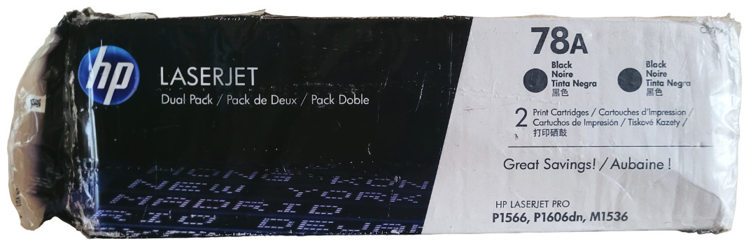 HP LaserJet 78A black Print Cartridge 2 Pack New With Open Box