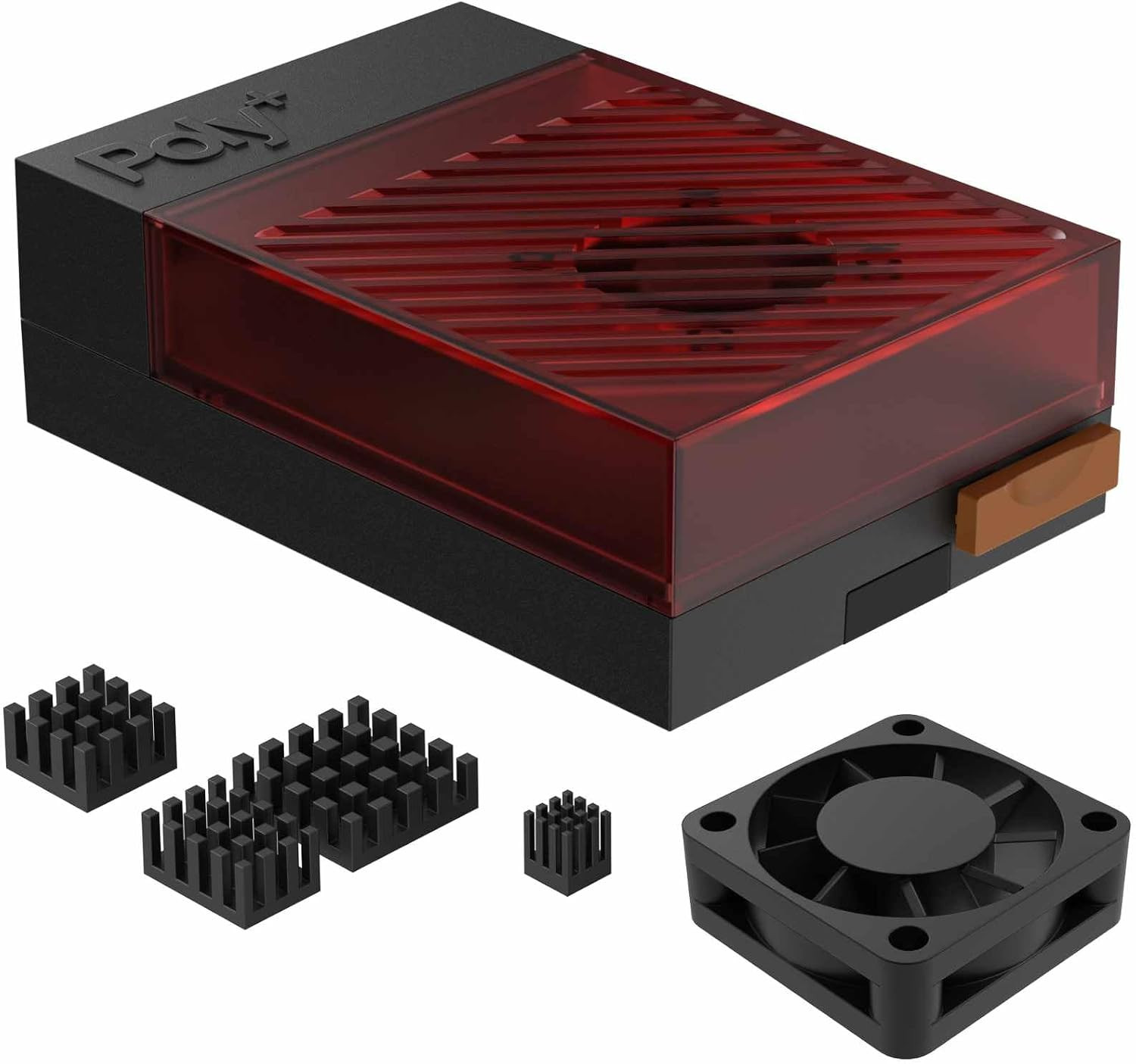 Argon Poly+5 Raspberry Pi 5 Case | Pi 5 ABS Case with 30Mm PWM Fan, Heatsink, S