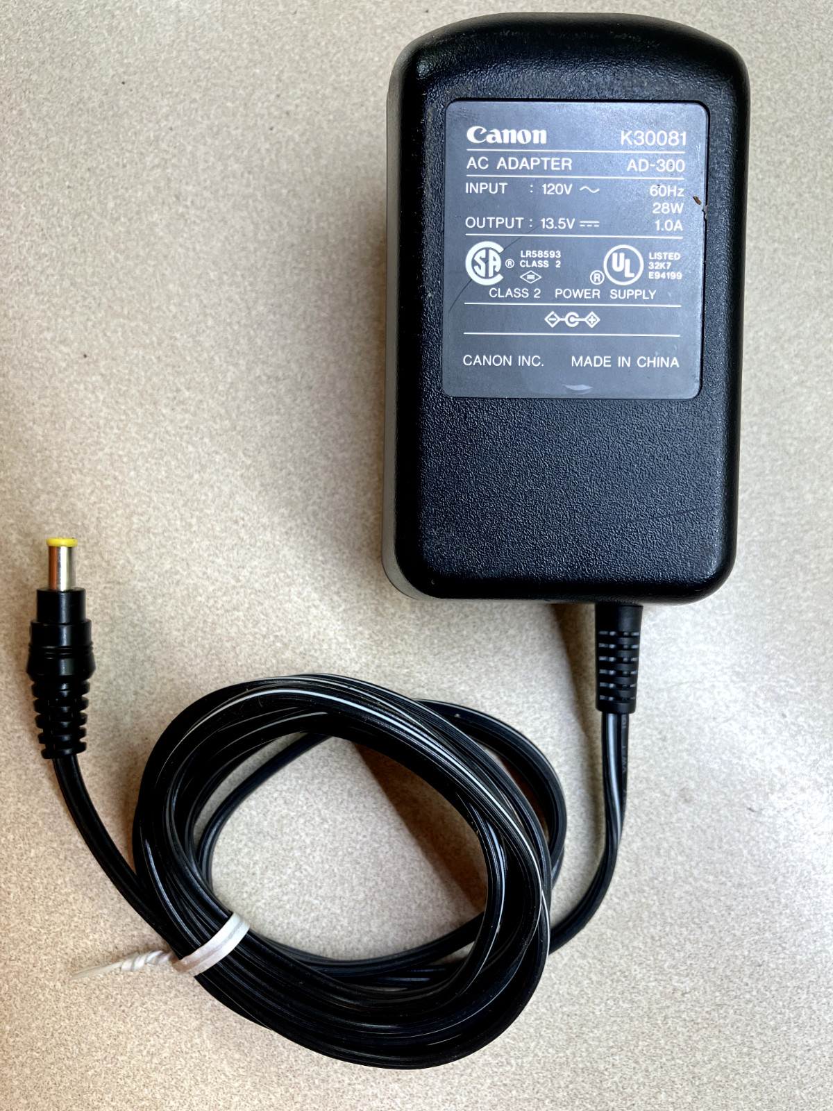 Genuine Canon Model AD-300 AC Adapter for BJC Printers 13.5V-1.0A K30081