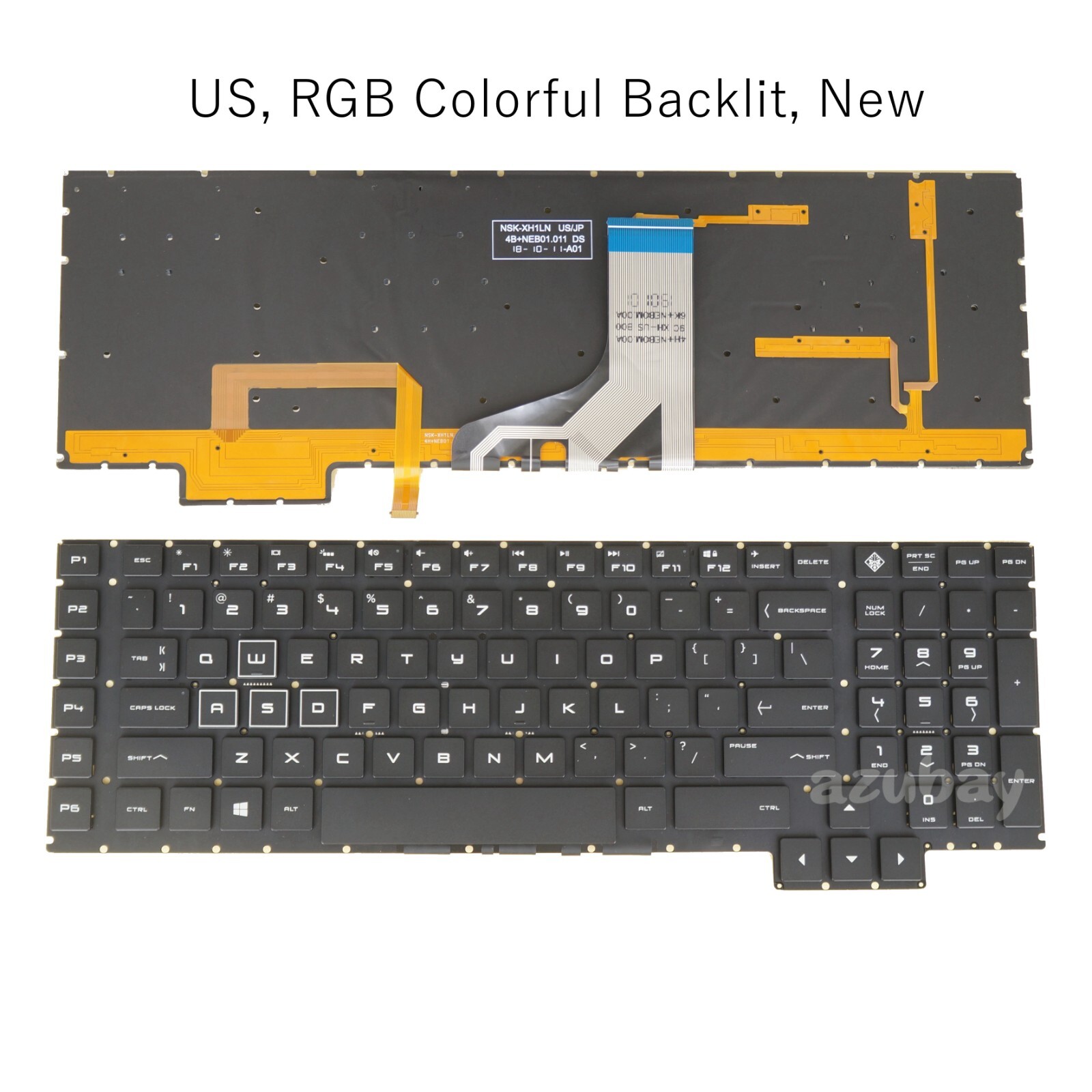 Laptop Keyboard for HP Omen 17-AN 17-AN100 NSK-XH1BQ RGB Colorful Backlit New