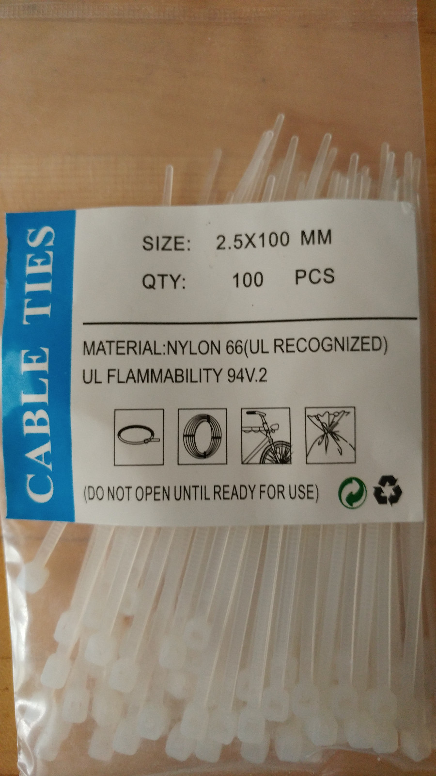 *SALE* 500pcs 4" inch Nylon Plastic Cable Ties 2.5x100mm NEW (white or orange)