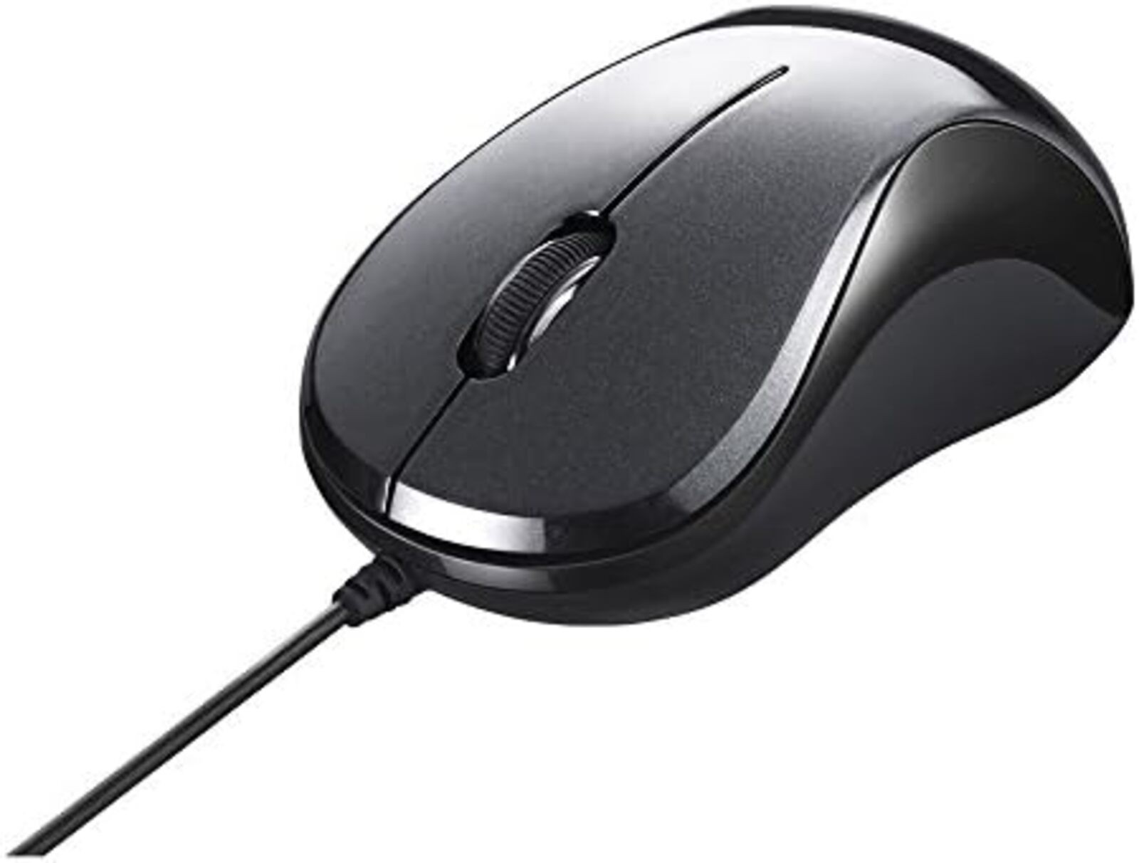 Buffalo Wired BlueLED Quiet USB 3-Button Mouse Black BSMBU108BK New from Japan