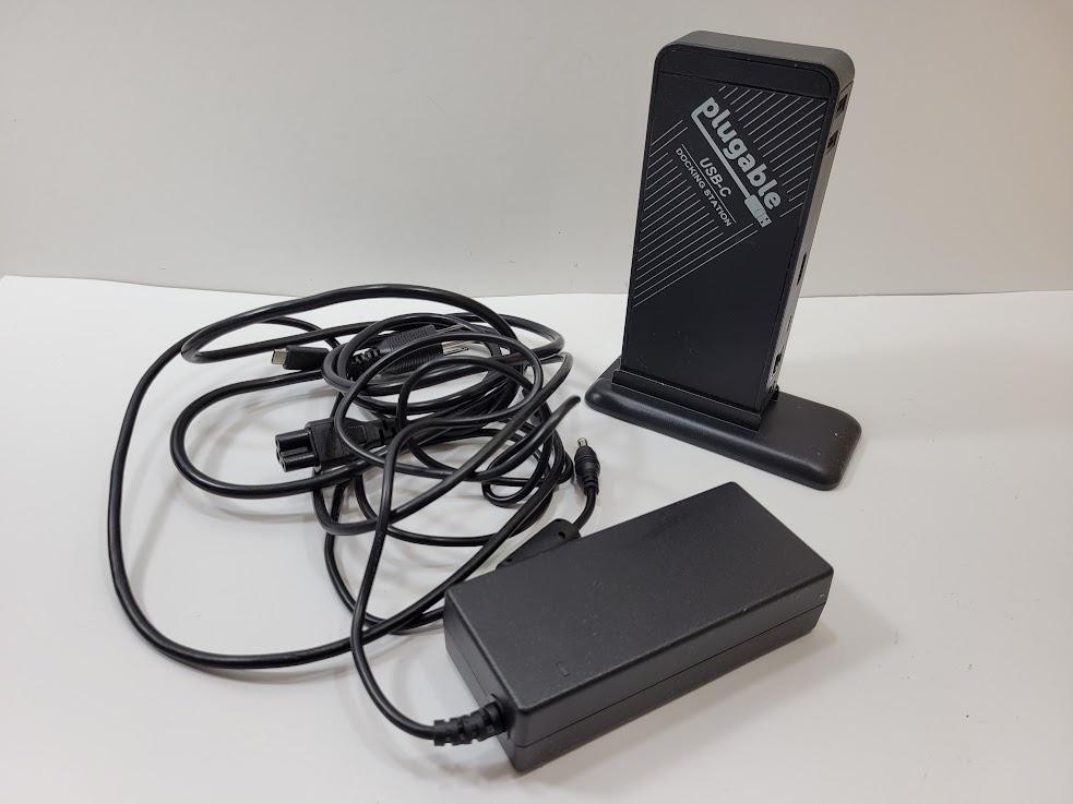 Plugable USB-C Docking Station W/ PD UD-CA1 Dock Hub With Power Adapter