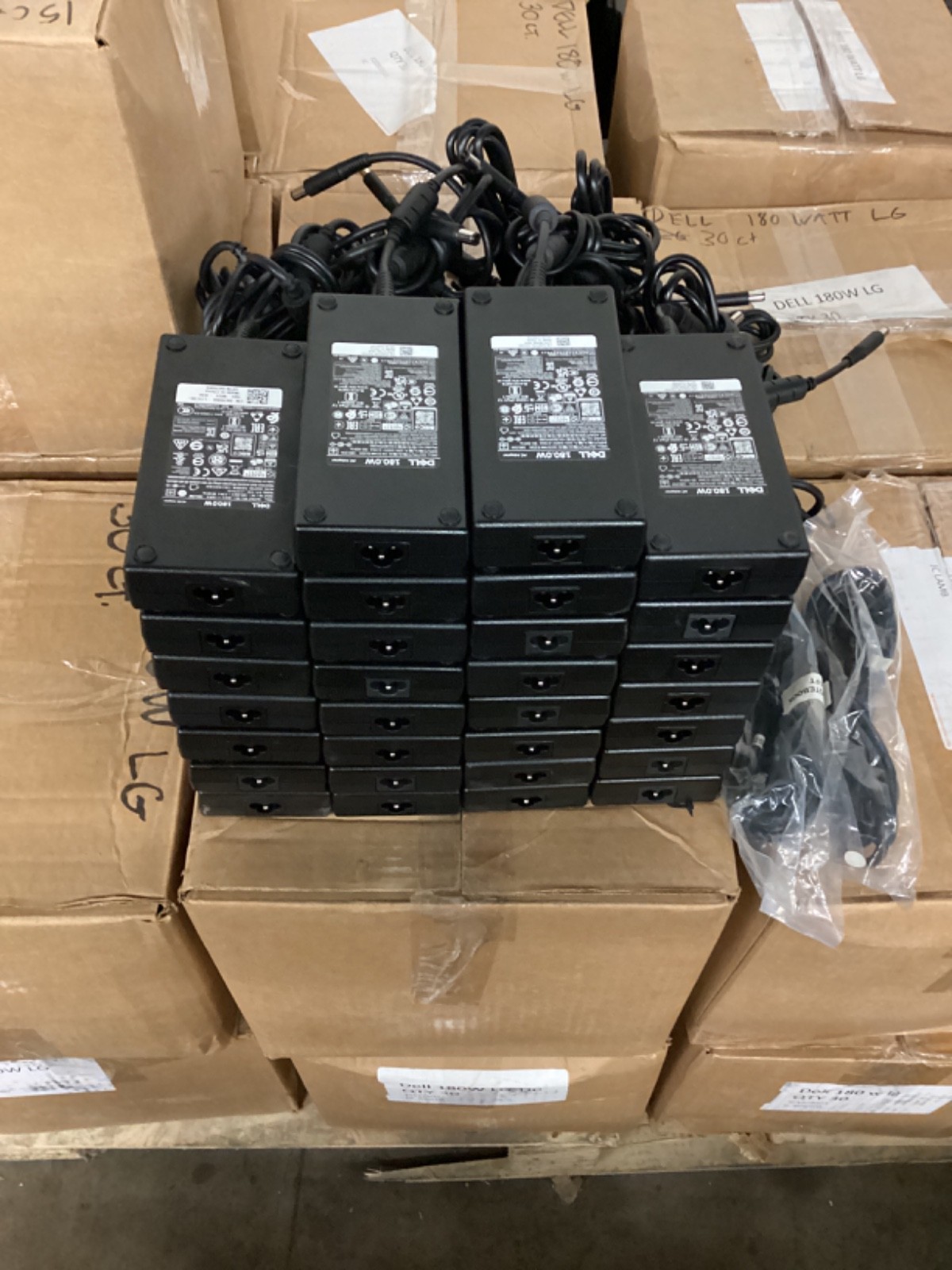 Lot of 30 Genuine OEM Dell 180W 19.5V 9.23A AC Adapter Power Charger Cord
