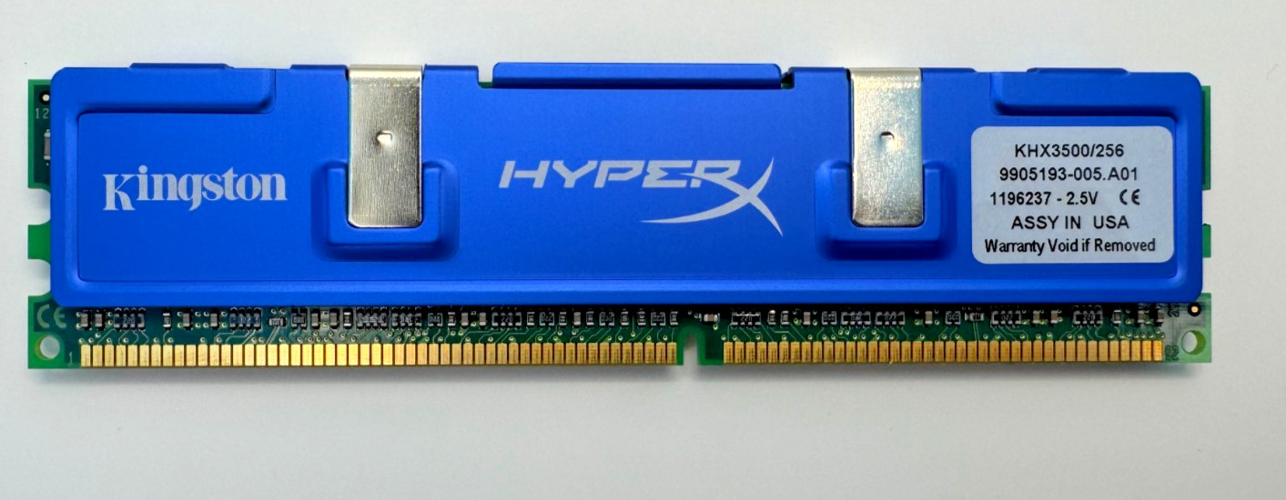Kingston HyperX KHX3500/256 PC3500 256MB DDR1 434Mhz 2.5v 184-Pin Gaming Ram