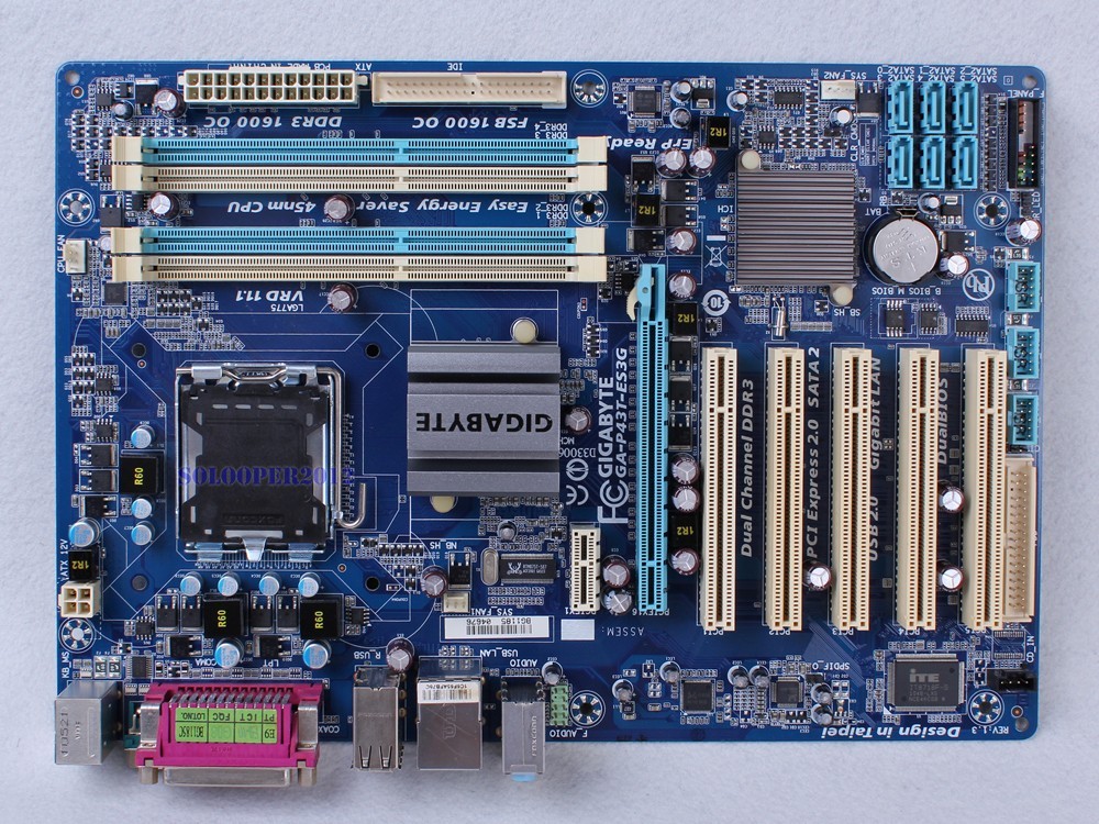 Gigabyte GA-P43T-ES3G V1.3 Motherboard Intel P43 Socket LGA 775 DDR3