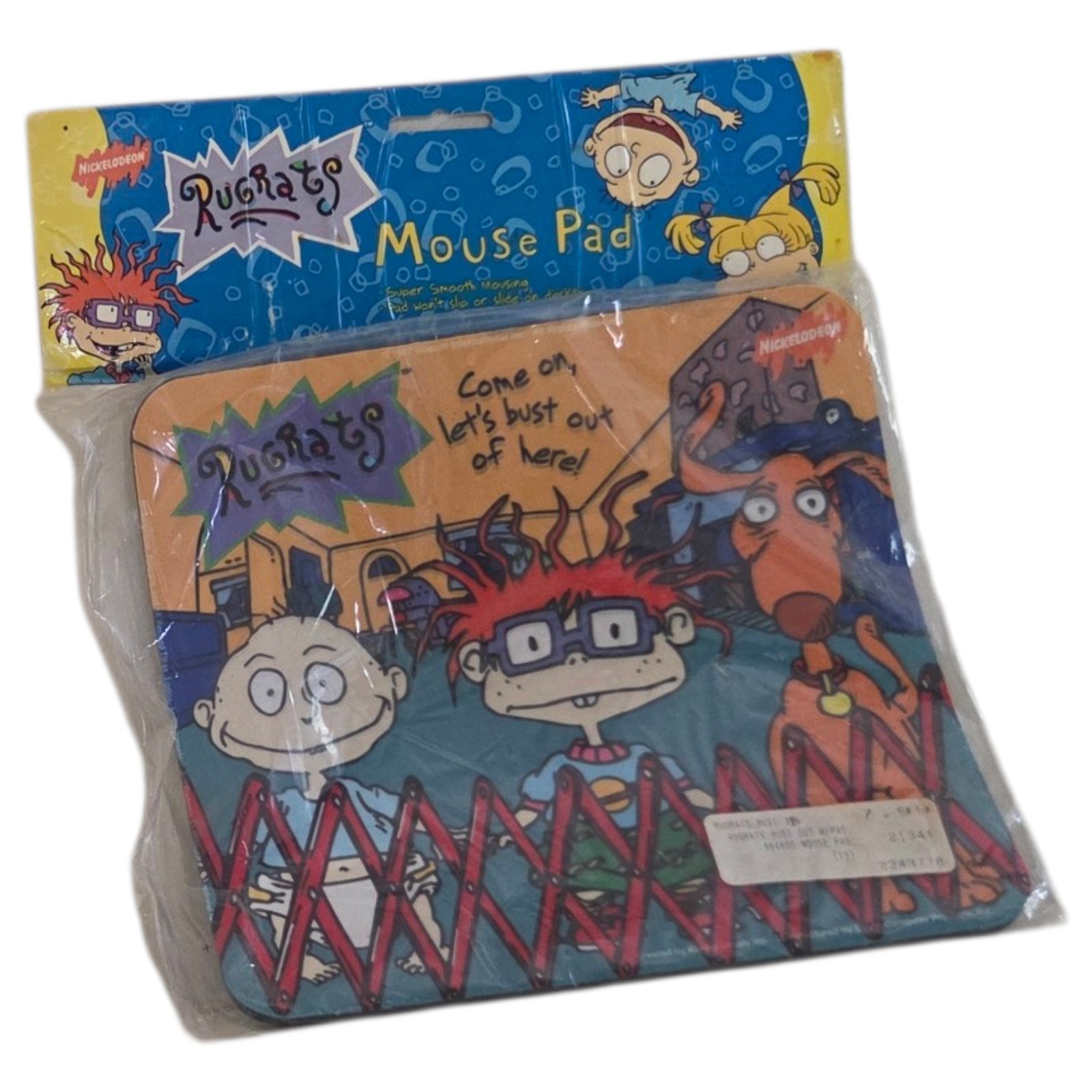Vintage 1997 Rugrats Nickelodeon Mousepad - NEW Sealed - Tommy, Chuckie & Spike