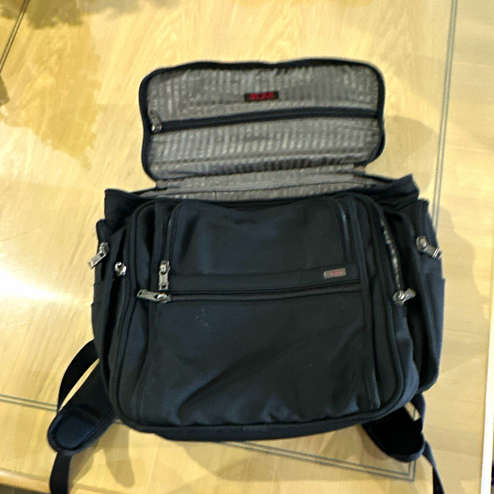 Tumi Black Nylon Laptop Backpack 15 in Compatible Padded Partitions