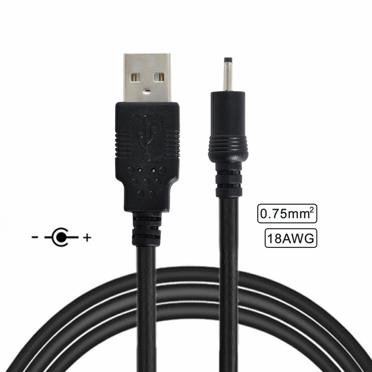 Xiwai USB Power Cable USB 2.0 A Type Male - 2.50mm 2.35mm 0.7mm DC power Cable