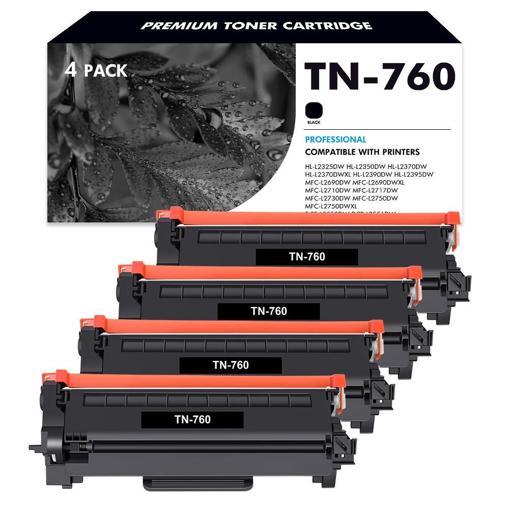4x TN760 Toner for Brother TN730 MFC-L2710DW L2730DW DCP-L2550DW HL-L2350DW