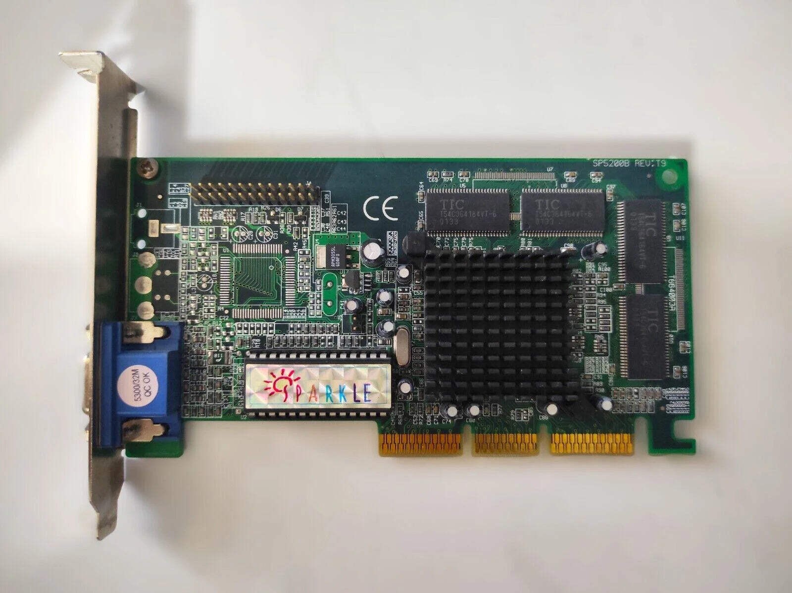 Sparkle SP5200B Nvidia RIVA TNT2 M64 AGP 32MB VGA Retro Graphics Video Card