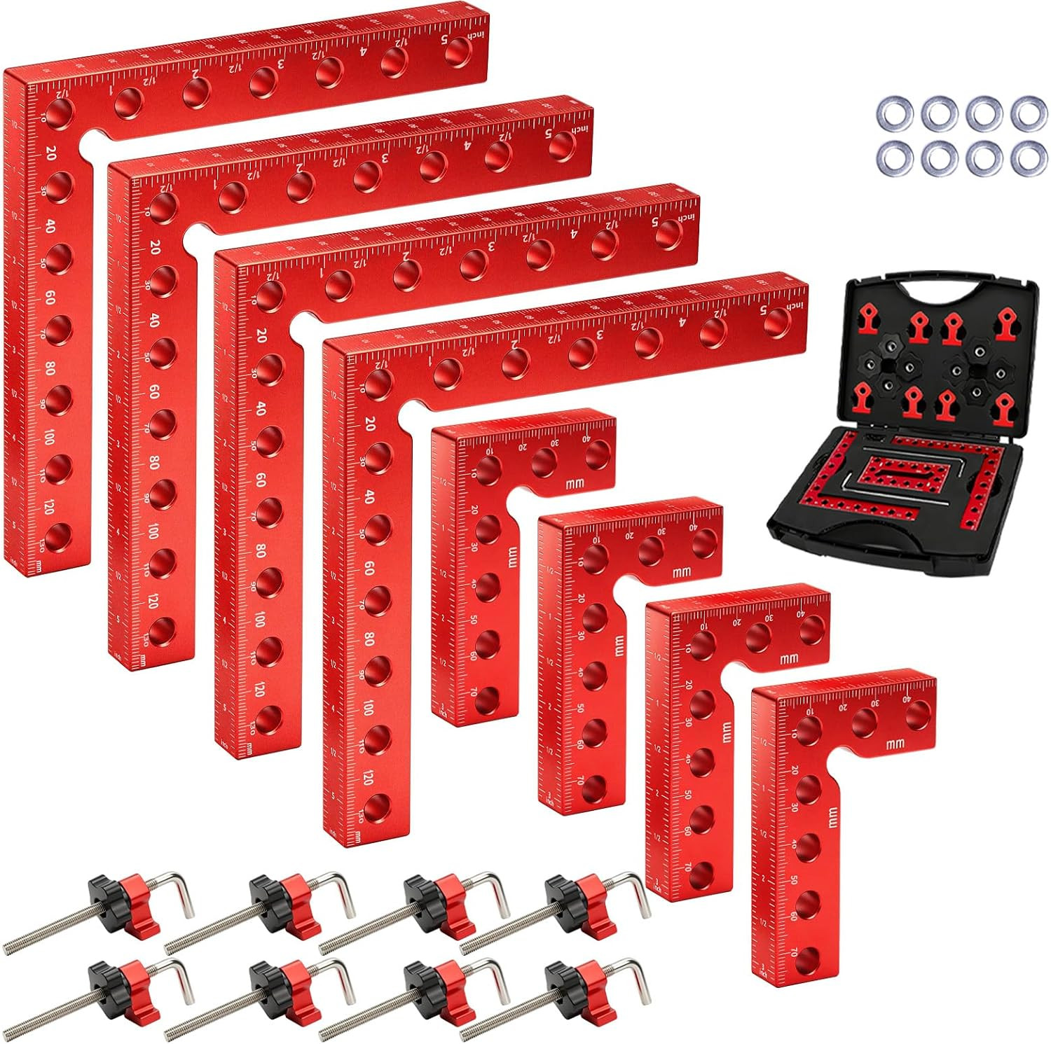8PCS 4PCS 5.5" & 4PCS 3.14" Corner Clamps for Woodworking
