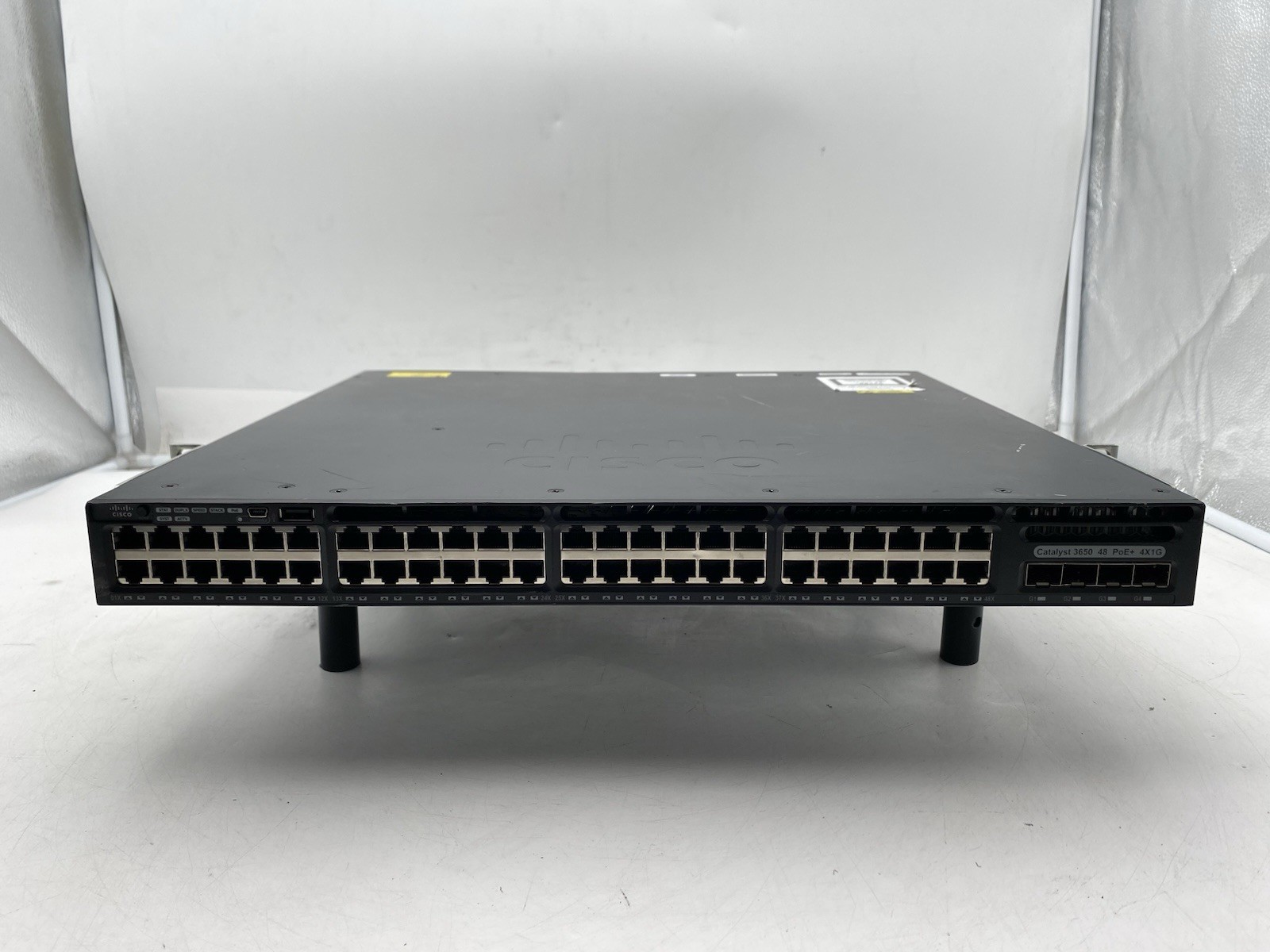Cisco 3650 WS-C3650-48PS-S 48-Port PoE+ 4X1G Gigabit Network Switch
