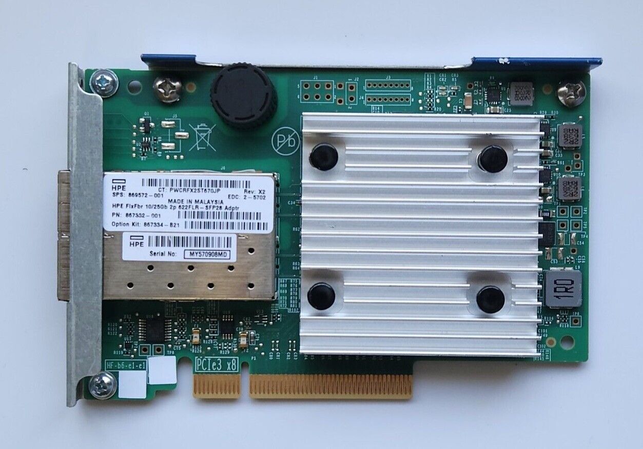 HPE 867334-B21 622FLR-SFP28 10/25GbE 2Pt SFP28 FlexibleLOM 869572-001 867332-001