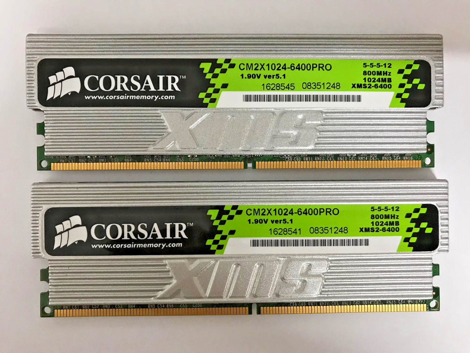 Corsair XMS2 PRO 2GB (2x1GB) DDR2 CM2X1024-6400PRO PC2-6400U 800MHz #R3160