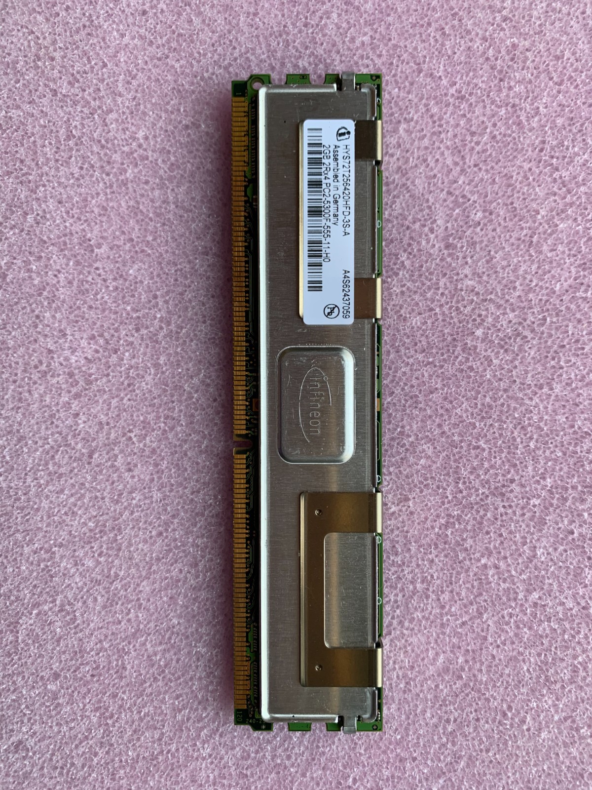 INFINEON 2GB 2Rx4 PC2-5300F-555-11-H0 SERVER HYS72T256420HFD-3S-A
