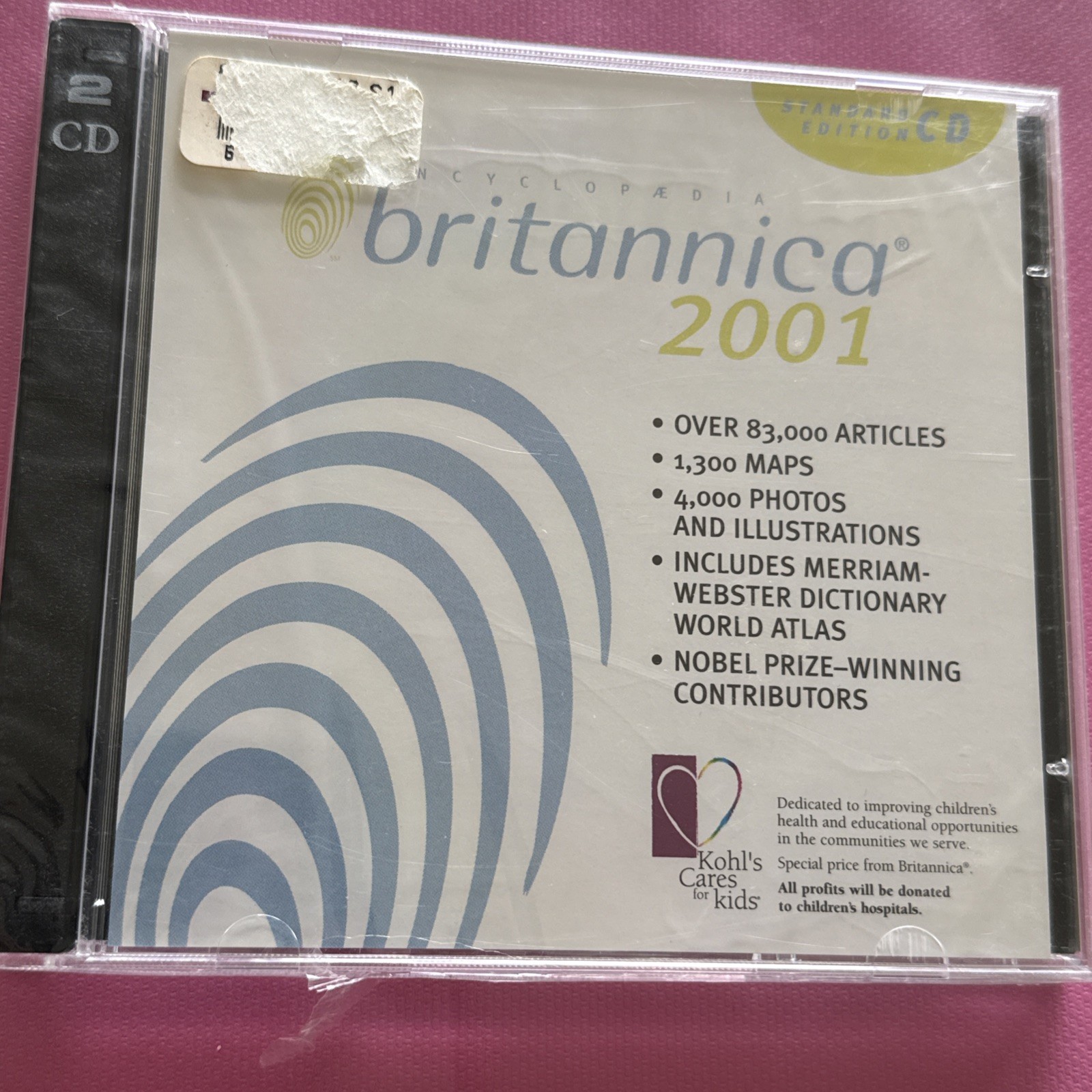 NEW Encyclopedia Britannica: 2001 Standard Edition 2 disc set PC Maps Dictionary