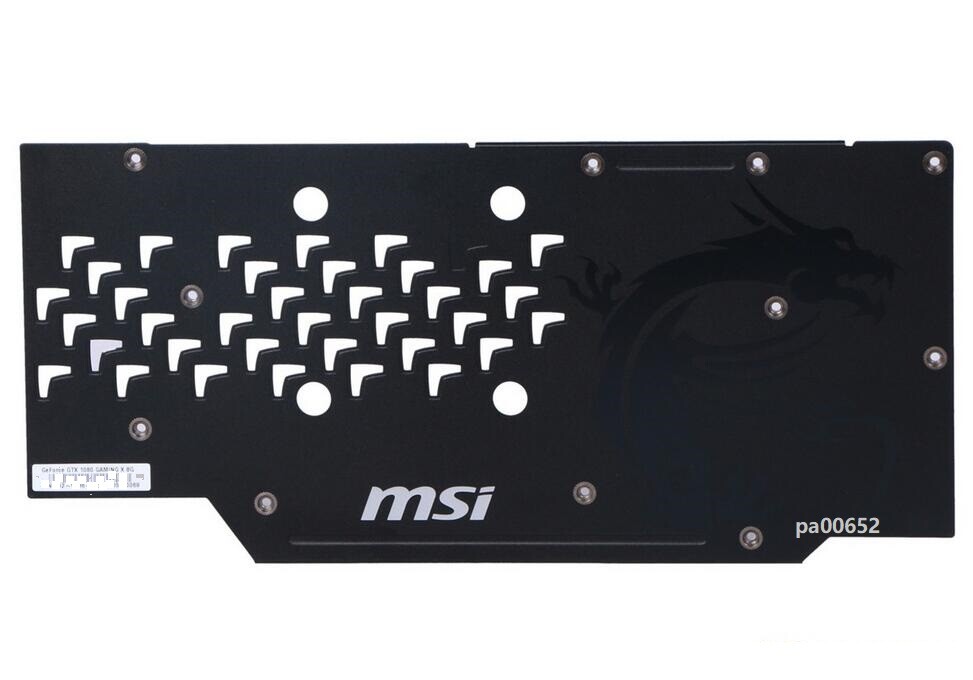 Replace Backplate for MSI GTX1080/GTX1070Ti/GTX1070/GTX1060 GAMING X/QUICK SILVE
