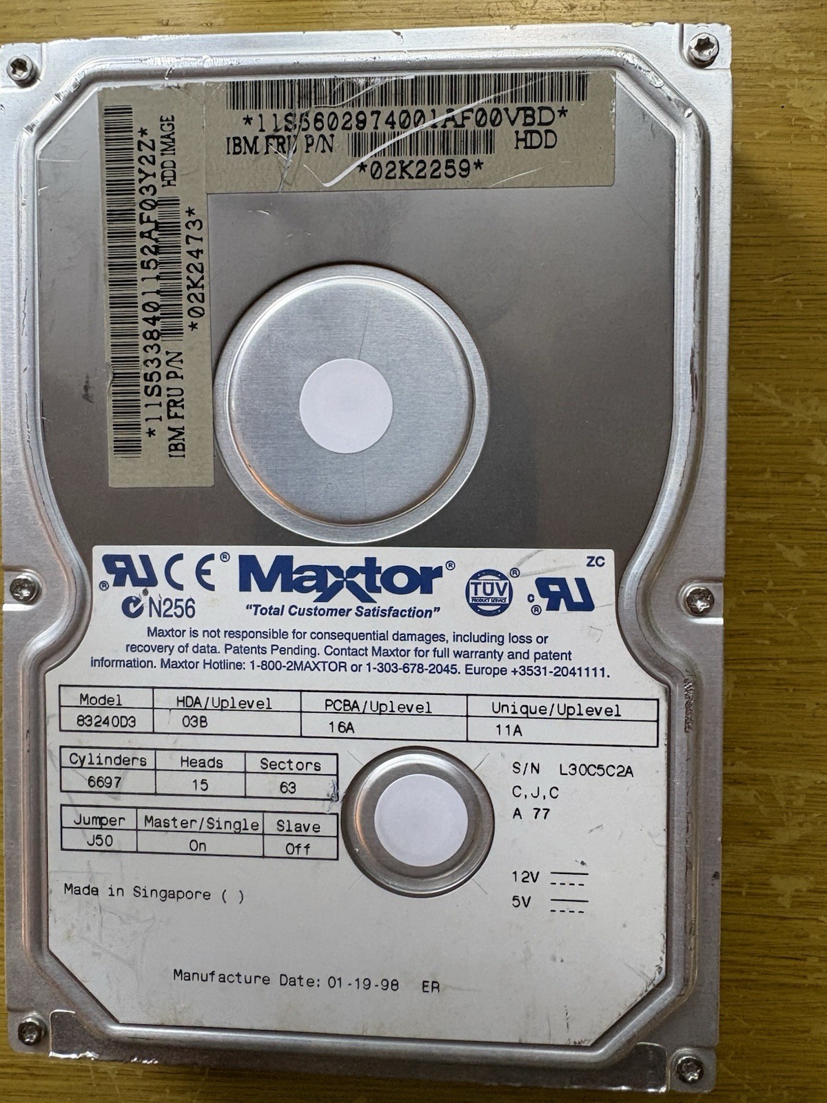 Maxtor 83240D3 Hard Disk Drive