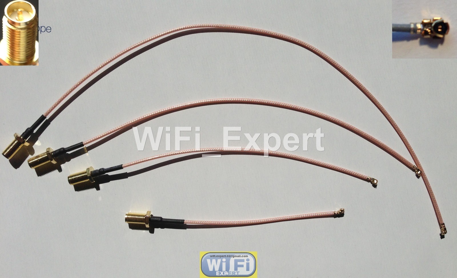 4 Mini PCI IPX U.FL to RP-SMA Antenna WiFi Pigtail RG178 Cable Longer Length USA