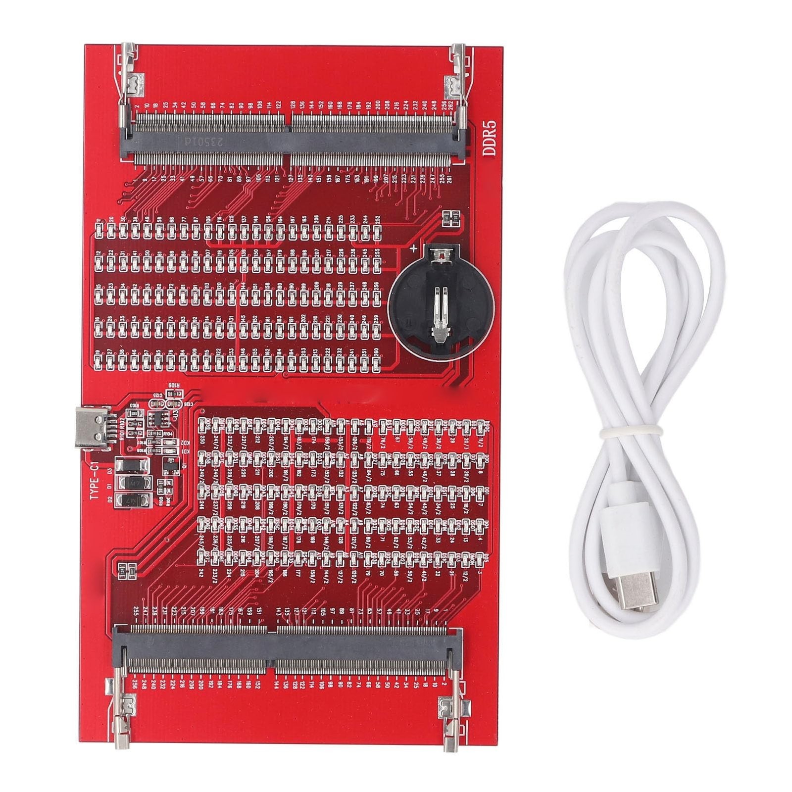 2 in 1 Slot RAM Memory Diagnostic Tester Card DDR5 DDR4 Memory Tester with LE...