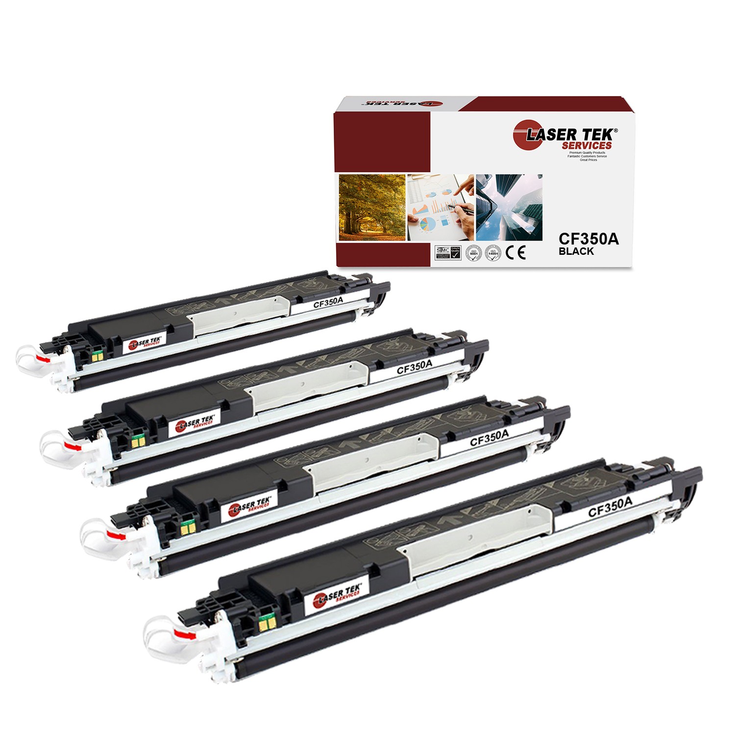 4Pk LTS 130A CF350A Black Compatible for HP LaserJet Pro MFP M176 M177fw Toner