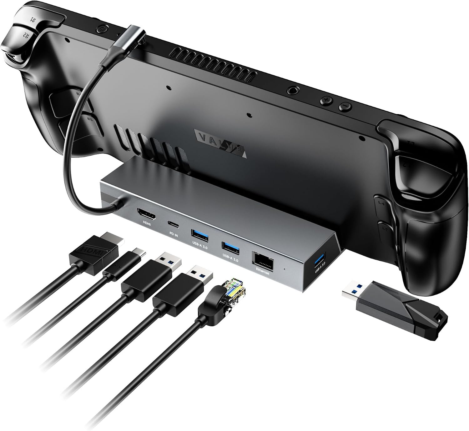 Docking Station for Steam Deck ROG Ally,  6-In-1 Steam Deck Dock