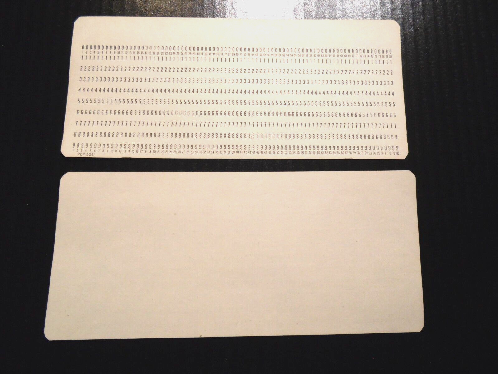 Lot Of 50 Vintage Computer Punch Cards, PDF 5081, Un-Punched, Rare Un-Cut Corner