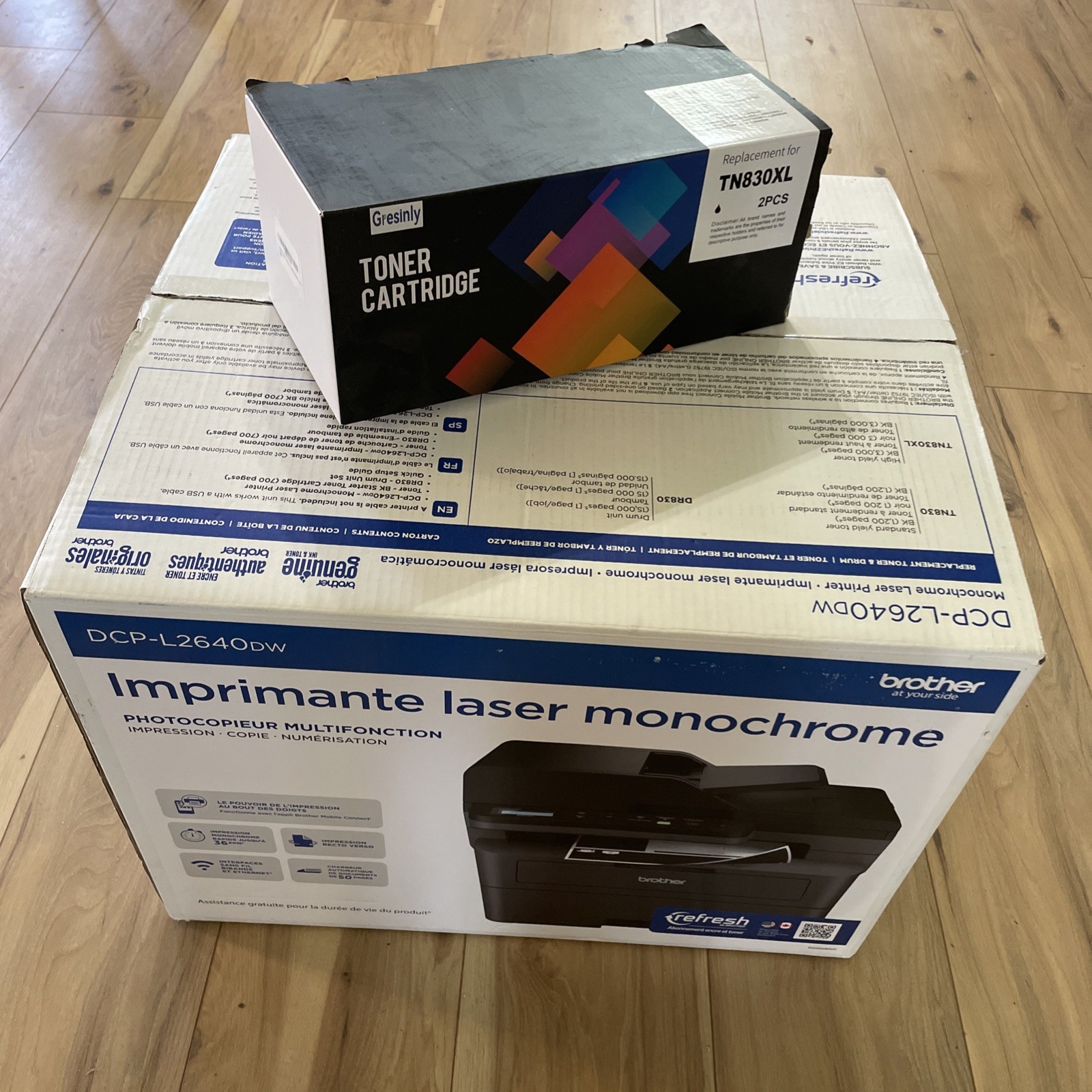 Brother DCP-L2640DW Monochrome Laser All-In-One Printer – USED – 2 EXTRA TONERS 