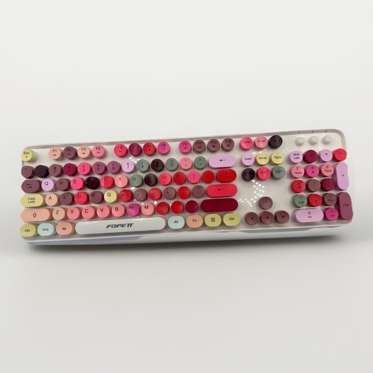 FOPETT Retro Typewriter Style Wireless Bluetooth Keyboard-Full Size